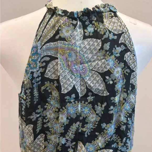 Ramy Brook Black Forrest Paisley Printed Mini Dress Small - Picture 2 of 6